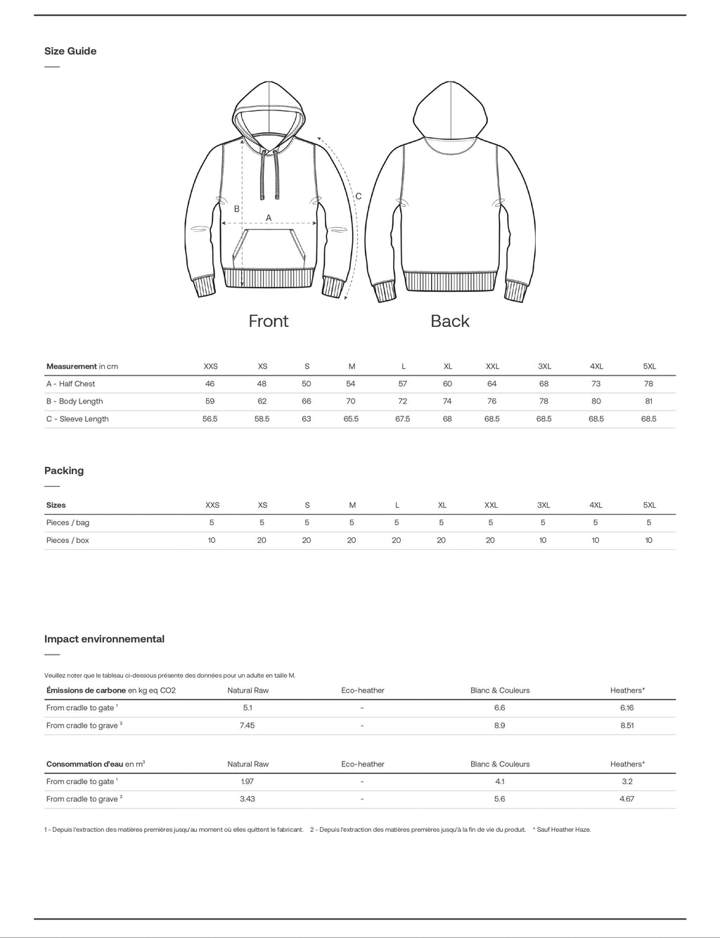 Sweat à capuche unisexe en coton biologique | LEGENDAILIA