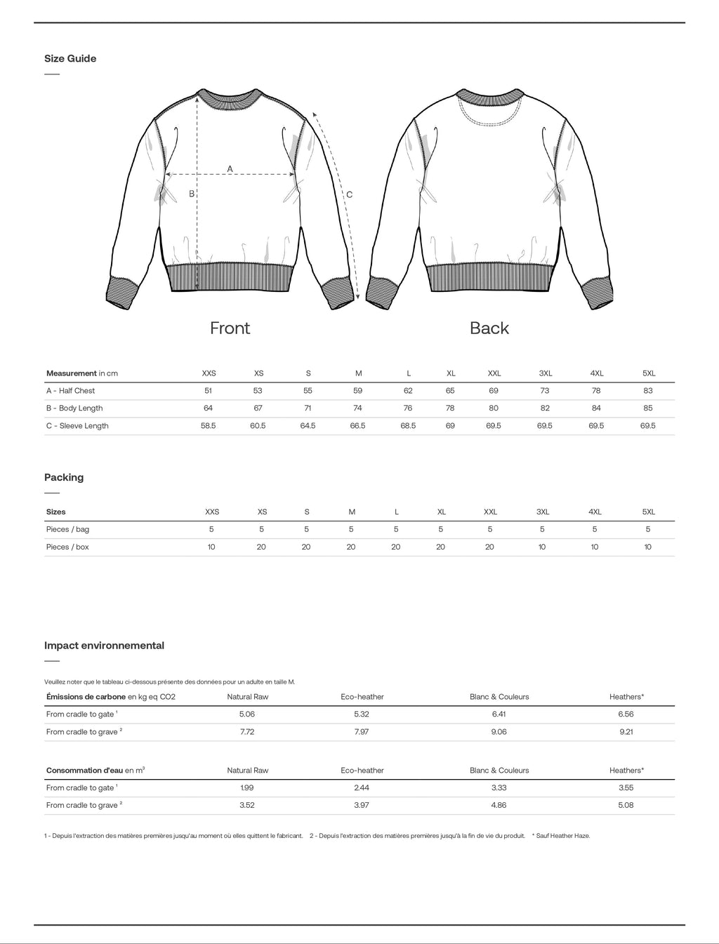 Sweat-shirt unisexe Iconic col rond en coton bio | LEGENDAILIA