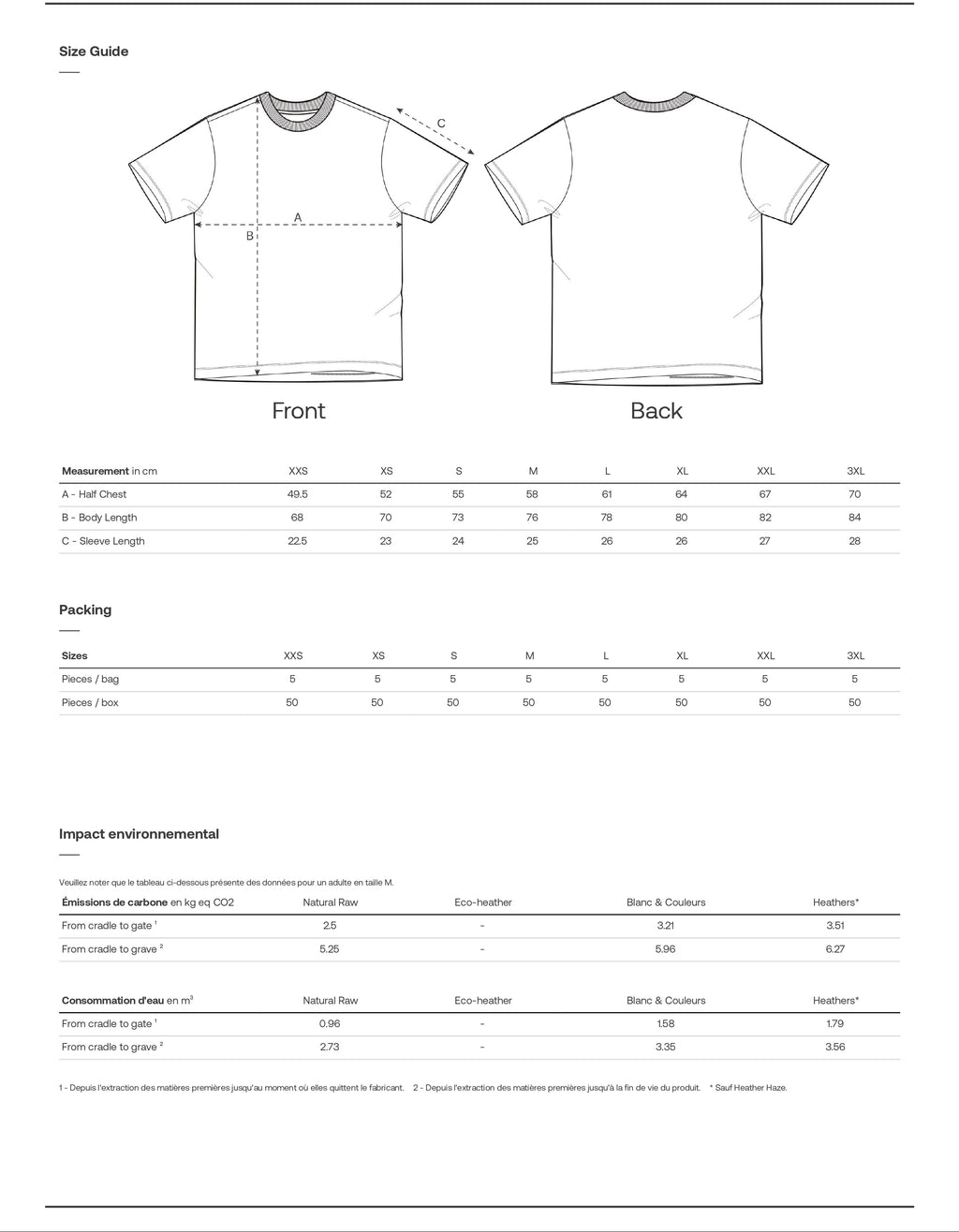 T-shirt unisexe épais en coton bio – toucher sec | LEGENDAILIA