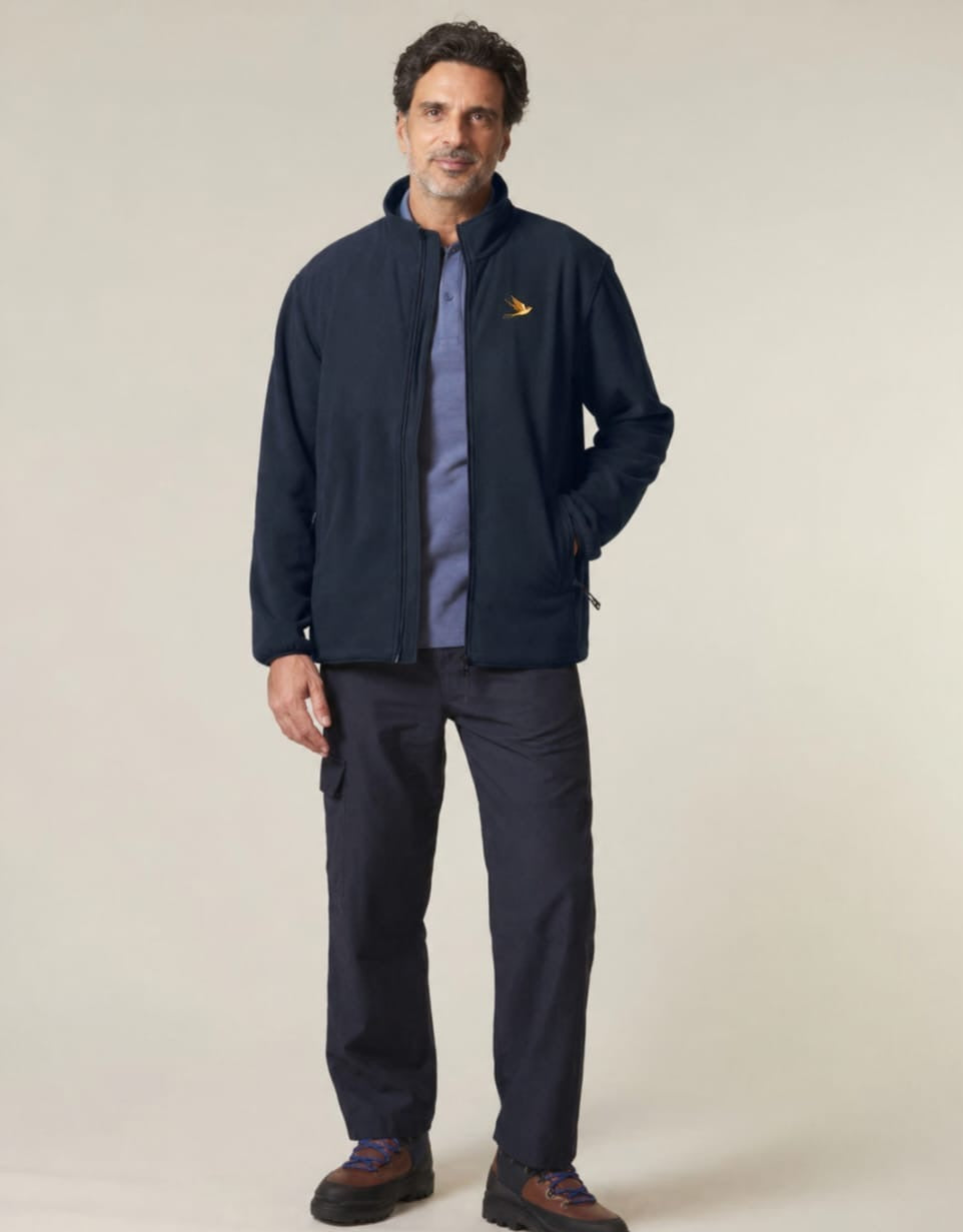 Veste polaire unisexe LEGENDAILIA en polyester recyclé, coloris noir